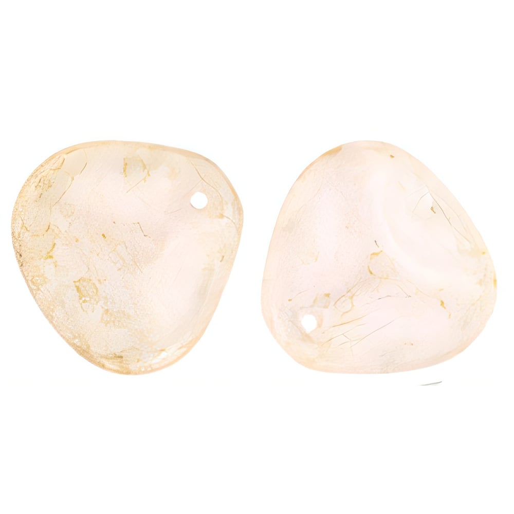 Czech Rose Petals 14 x 13mm Luster - Stone Topaz/Rosaline (25pcs)