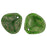 Czech Rose Petals 14 x 13mm Milky Emerald - Moon Dust (25pcs)
