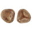 Czech Rose Petals 14 x 13mm Mauve - Moon Dust (25pcs)