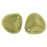Czech Rose Petals 14 x 13mm Halo Ethereal - Celadon (25pcs)