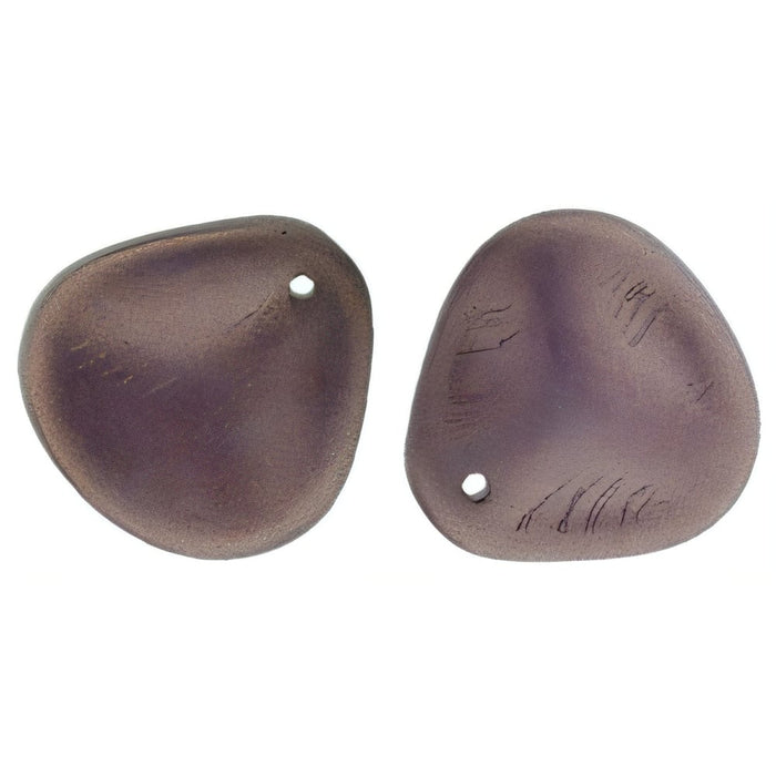 Czech Rose Petals 14 x 13mm Halo Ethereal - Regal (25pcs)