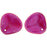 Czech Rose Petals 14 x 13mm Opalescent Neon Pink (25pcs)