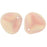 Czech Rose Petals 14 x 13mm Aqua Glow - Milky Pink (25pcs)