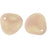 Czech Rose Petals 14 x 13mm Sueded Olive Milky Pink (25pcs)