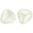 Czech Rose Petals 14 x 13mm Metal Luster - Crystal (25pcs)