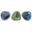 Czech Rose Petals 8 x 7mm Iris - Green (50pcs)