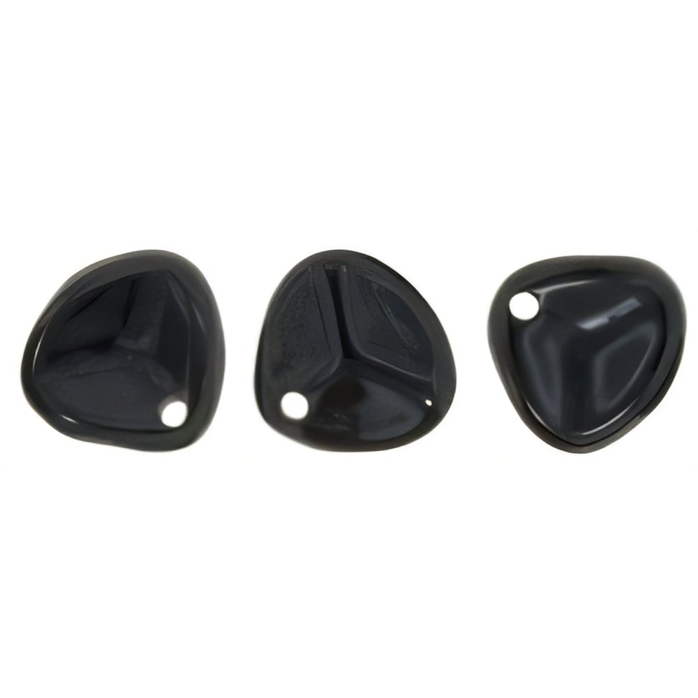 Czech Rose Petals 8 x 7mm Jet (50pcs)