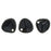 Czech Rose Petals 8 x 7mm Jet (50pcs)