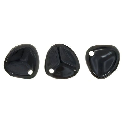 Czech Rose Petals 8 x 7mm Jet (50pcs)