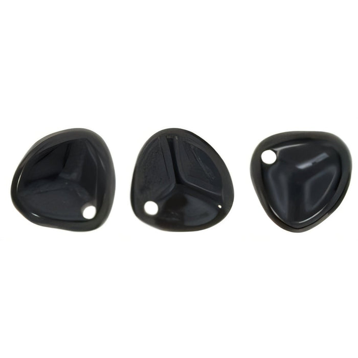 Czech Rose Petals 8 x 7mm Jet (50pcs)