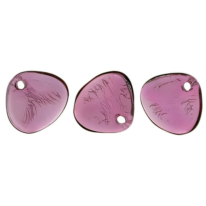 Czech Rose Petals 8 x 7mm Fuchsia (50pcs)