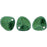 Czech Rose Petals 8 x 7mm Metallic Suede - Leafy Green (50pcs)