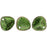 Czech Rose Petals 8 x 7mm Metallic Suede - Olive Mauve (50pcs)