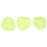 Czech Rose Petals 8 x 7mm Jonquil (50pcs)