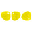 Czech Rose Petals 8 x 7mm Opaque Yellow (50pcs)
