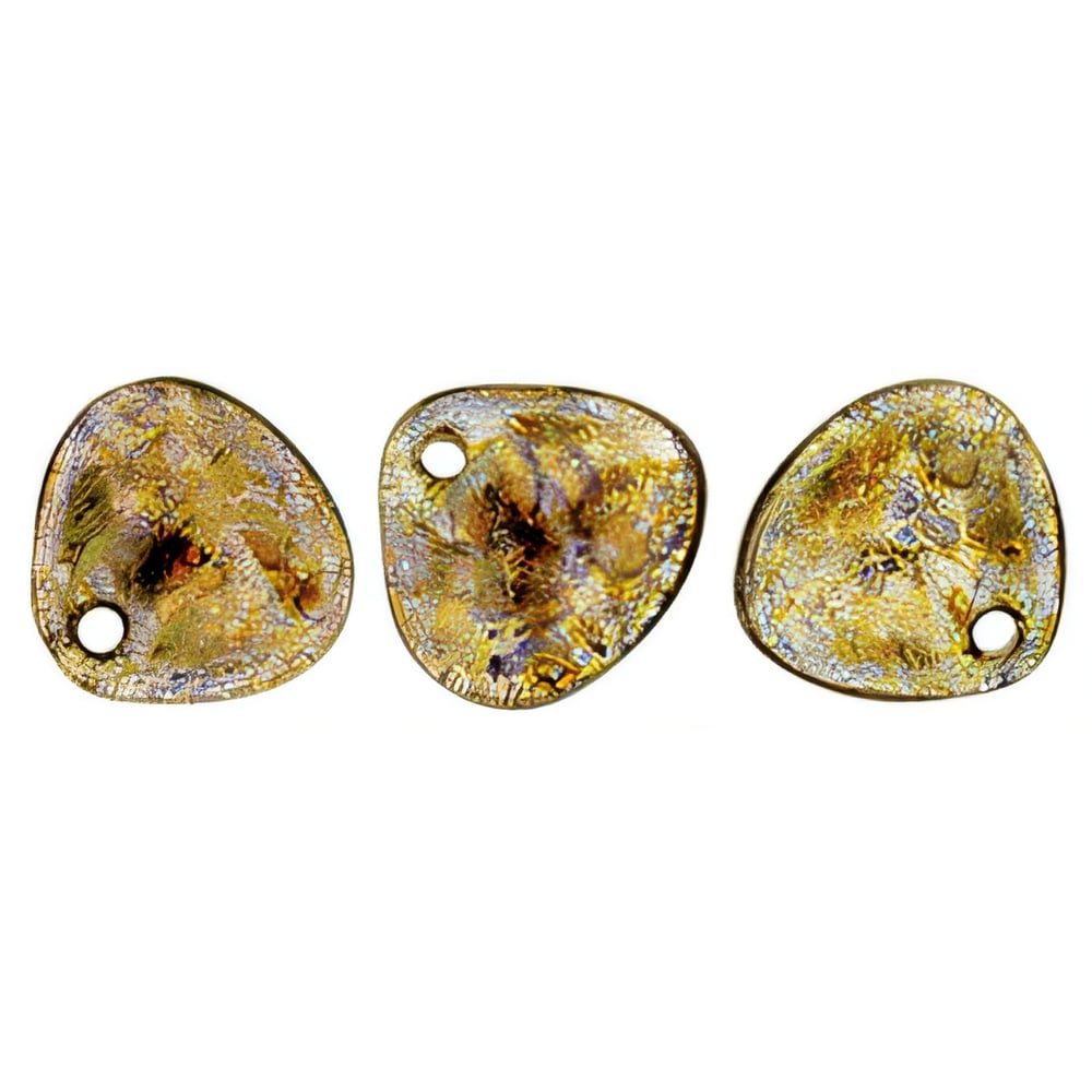Czech Rose Petals 8 x 7mm Rosaline - Bronze Picasso (50pcs)