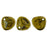 Czech Rose Petals 8 x 7mm Opaque Yellow - Bronze Picasso (50pcs)