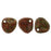 Czech Rose Petals 8 x 7mm Opaque Red - Copper Picasso (50pcs)