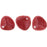 Czech Rose Petals 8 x 7mm Metallic Suede - Guava (50pcs)