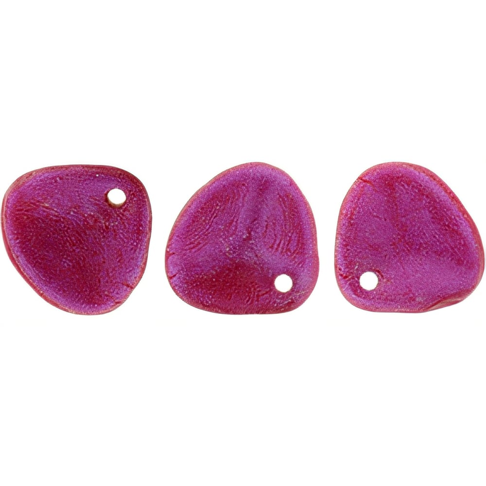 Czech Rose Petals 8 x 7mm Opalescent Neon Pink (50pcs)