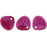 Czech Rose Petals 8 x 7mm Opalescent Neon Pink (50pcs)