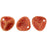 Czech Rose Petals 8 x 7mm Red Antique Shimmer (50pcs)