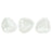 Czech Rose Petals 8 x 7mm Metal Luster - Crystal (50pcs)