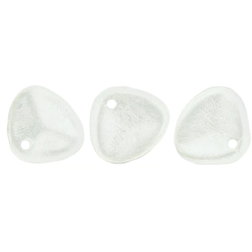 Czech Rose Petals 8 x 7mm Metal Luster - Crystal (50pcs)