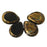 Czech Polished Drops 16 x 12mm Jet - Bronze Picasso