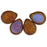 Czech Polished Drops 16 x 12mm Milky Alexandrite - Picasso
