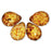 Czech Polished Drops 16 x 12mm Crystal - Stone Picasso