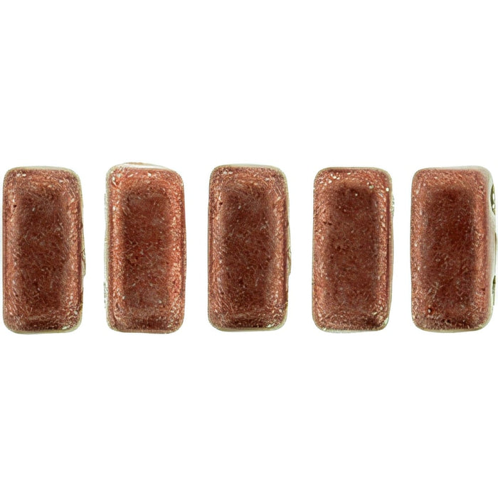 Czech CzechMates Bricks 6 x 3mm ColorTrends: Saturated Metallic Grenadine (50pcs)