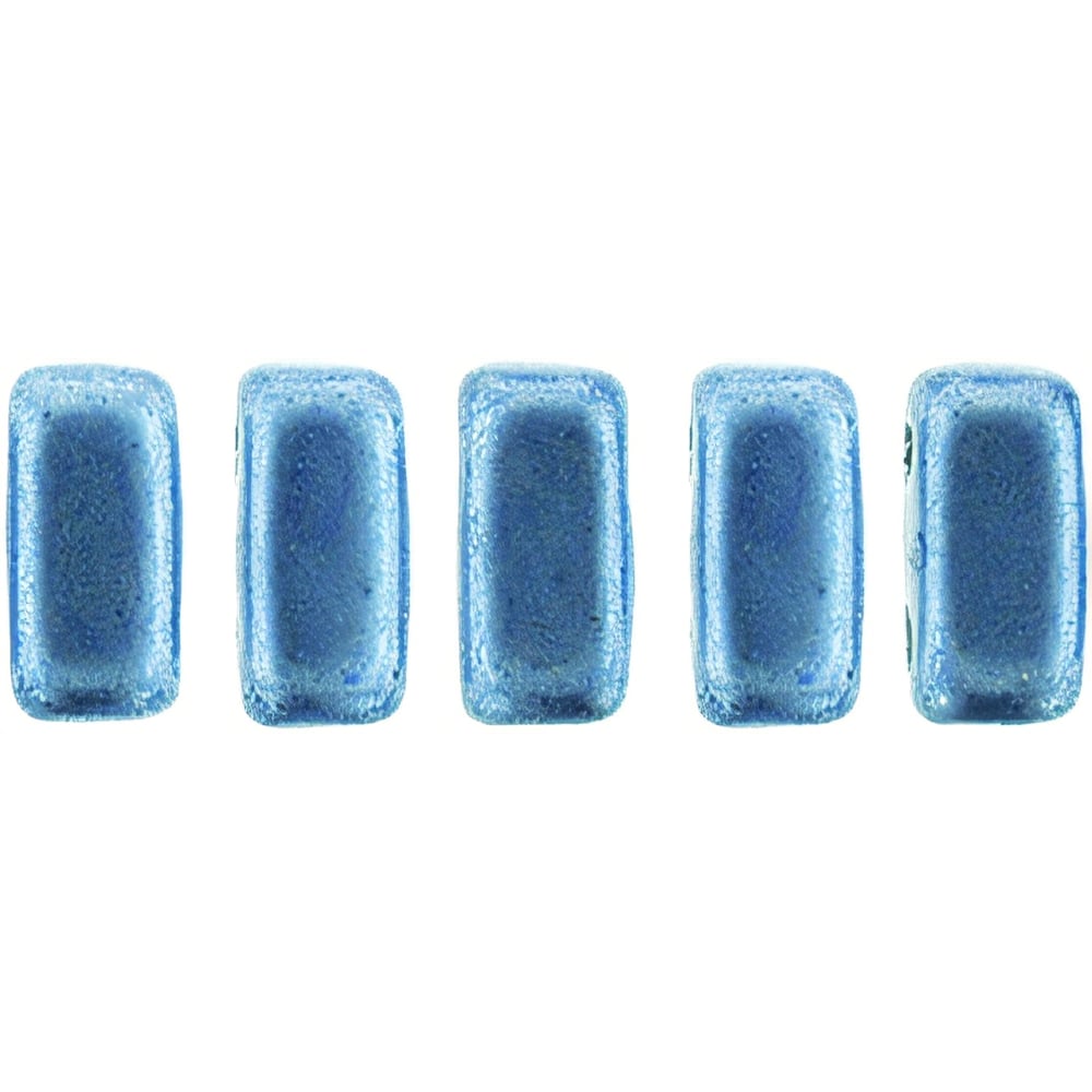 Czech CzechMates Bricks 6 x 3mm ColorTrends: Saturated Metallic Neutral Gray (50pcs)