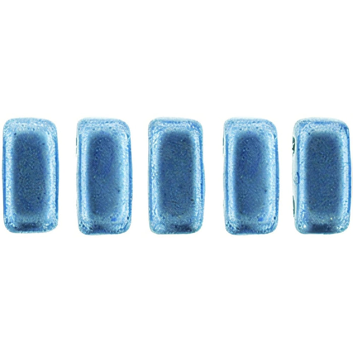 Czech CzechMates Bricks 6 x 3mm ColorTrends: Saturated Metallic Neutral Gray (50pcs)