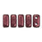 Czech CzechMates Bricks 6 x 3mm ColorTrends: Saturated Metallic Red Pear (50pcs)