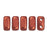 Czech CzechMates Bricks 6 x 3mm ColorTrends: Saturated Metallic Valiant Poppy (50pcs)