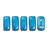 Czech CzechMates Bricks 6 x 3mm ColorTrends: Saturated Metallic Nebulas Blue (50pcs)