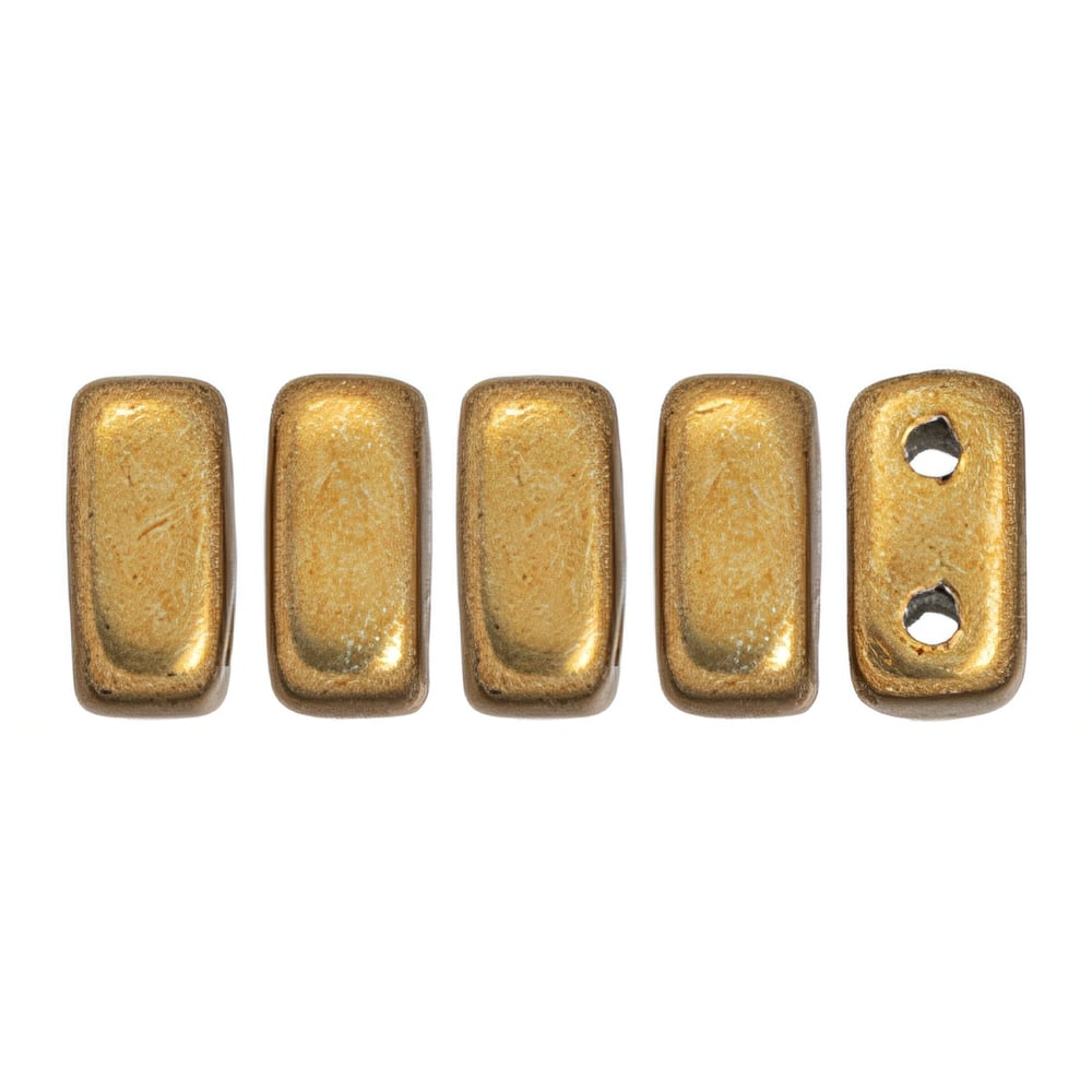 Czech CzechMates Bricks 6 x 3mm ColorTrends: Saturated Metallic Ceylon Yellow (50pcs)