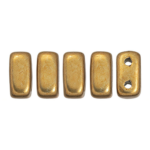 Czech CzechMates Bricks 6 x 3mm ColorTrends: Saturated Metallic Ceylon Yellow (50pcs)