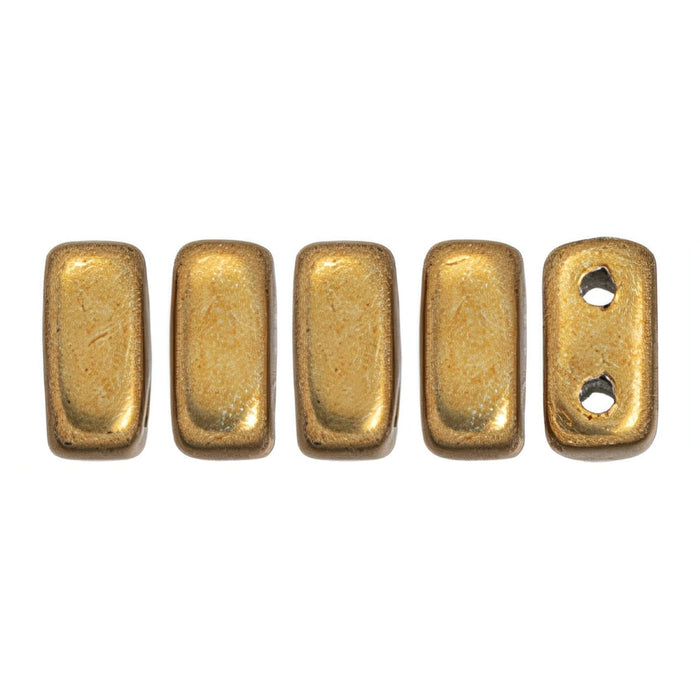 Czech CzechMates Bricks 6 x 3mm ColorTrends: Saturated Metallic Ceylon Yellow (50pcs)