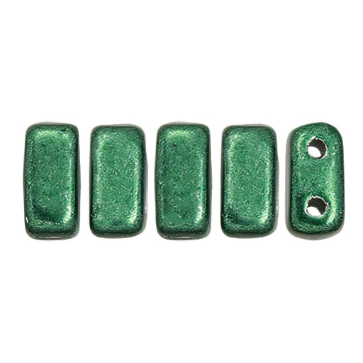 Czech CzechMates Bricks 6 x 3mm ColorTrends: Saturated Metallic Martini Olive (50pcs)