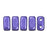 Czech CzechMates Bricks 6 x 3mm ColorTrends: Saturated Metallic Ultra Violet (50pcs)