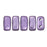 Czech CzechMates Bricks 6 x 3mm ColorTrends: Saturated Metallic Crocus Petal (50pcs)