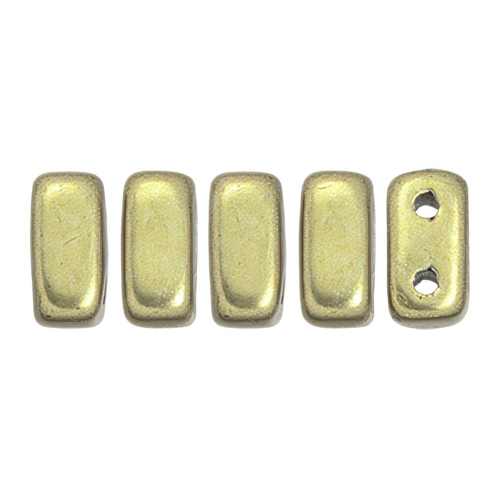 Czech CzechMates Bricks 6 x 3mm ColorTrends: Saturated Metallic Limelight (50pcs)