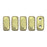 Czech CzechMates Bricks 6 x 3mm ColorTrends: Saturated Metallic Limelight (50pcs)