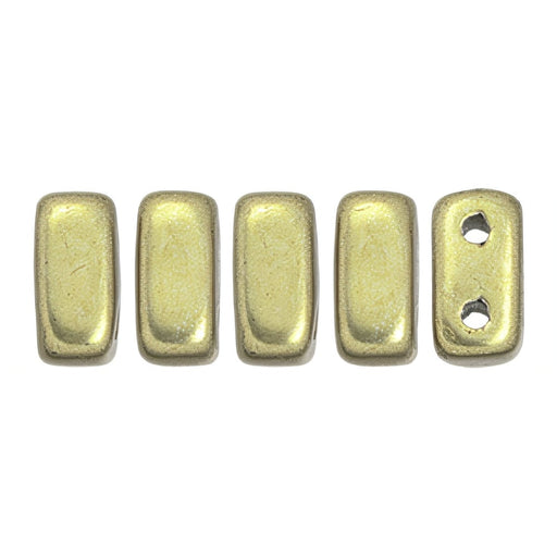 Czech CzechMates Bricks 6 x 3mm ColorTrends: Saturated Metallic Limelight (50pcs)