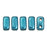 Czech CzechMates Bricks 6 x 3mm ColorTrends: Saturated Metallic Quetzal Green (50pcs)