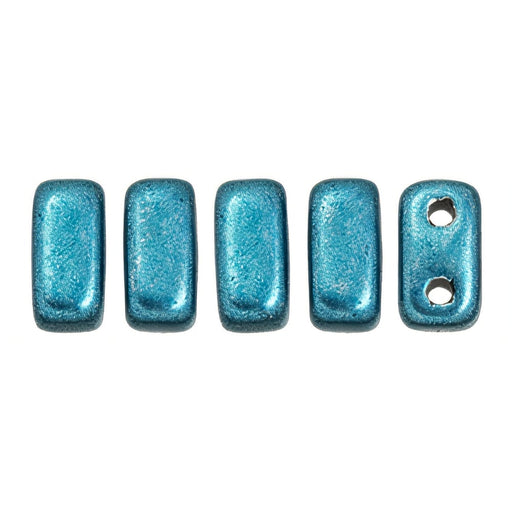 Czech CzechMates Bricks 6 x 3mm ColorTrends: Saturated Metallic Quetzal Green (50pcs)