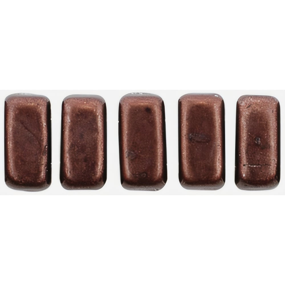 Czech CzechMates Bricks 6 x 3mm ColorTrends: Saturated Metallic Chicory Coffee (50pcs)