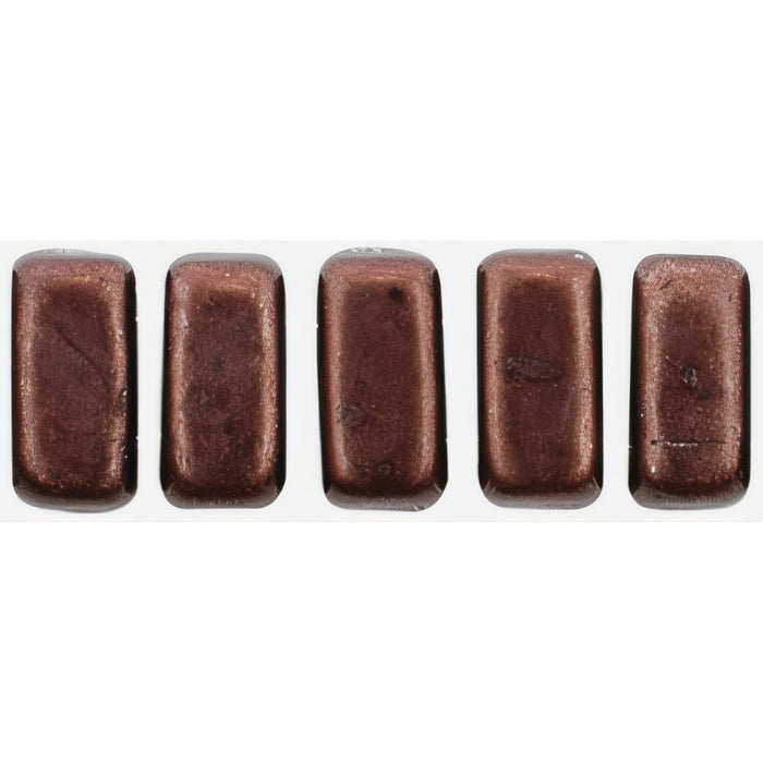 Czech CzechMates Bricks 6 x 3mm ColorTrends: Saturated Metallic Chicory Coffee (50pcs)